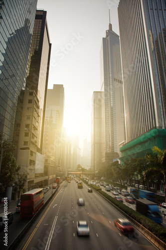 Photo: Hong Kong Business District in sunset time Hong Kong Business District in sunset time