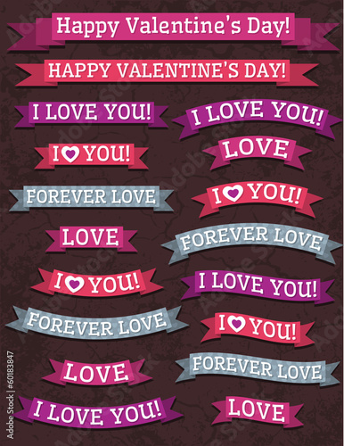Vector: A set of valentine's design, vector A set of valentine's design, vector