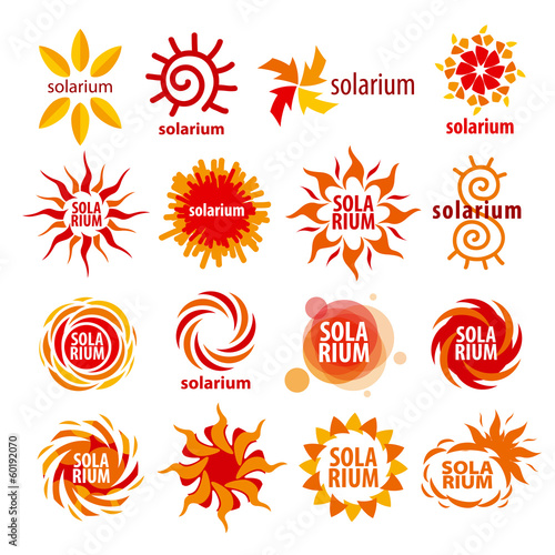 Vector: vector collection of different logos for solarium vector collection of different logos for solarium