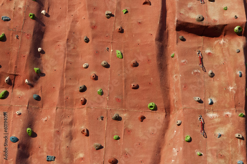 Photo: Climbing wall background. Climbing wall background.