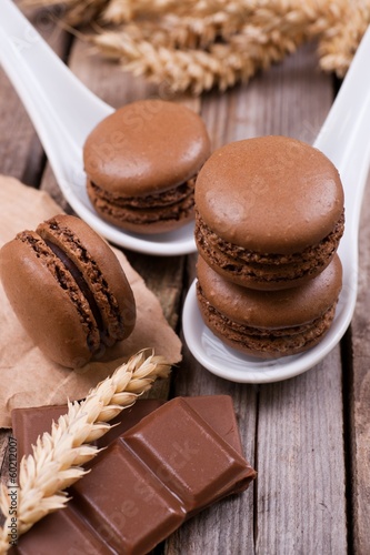Photo: Macarons, Schokolade Macarons, Schokolade