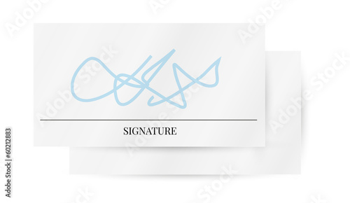Vector: paper with signature paper with signature