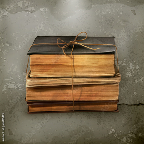 Vector: Stack of old books, old style vector Stack of old books, old style vector
