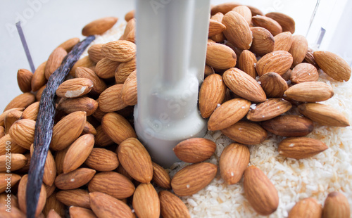 Photo: Making almond coconut butter in food processor Making almond coconut butter in food processor