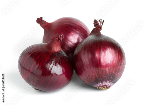 Photo: Ripe red onion bulbs Ripe red onion bulbs