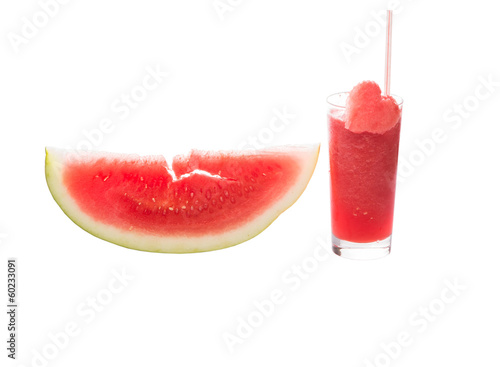 Photo: Slice of Watermelon and Juice Slice of Watermelon and Juice