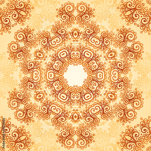 Vector: Ornate vintage seamless pattern in mehndi style Ornate vintage seamless pattern in mehndi style
