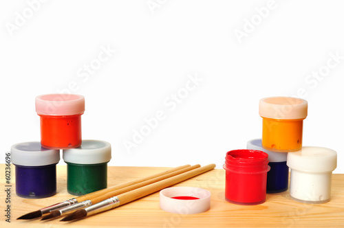 Photo: Brushes and paint. Brushes and paint.