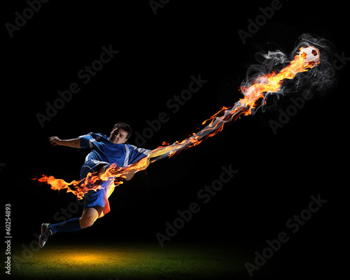 Photo: Football player with ball Football player with ball