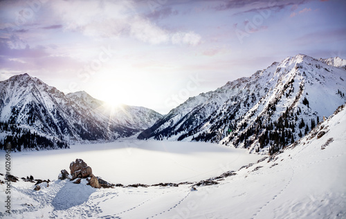 Photo: Winter Mountain Lake Winter Mountain Lake