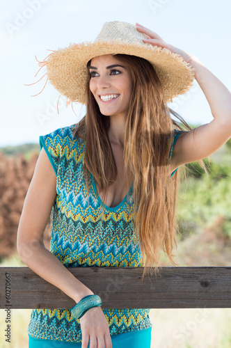 Photo: Portrait Of A Young Woman Outdoor Portrait Of A Young Woman Outdoor