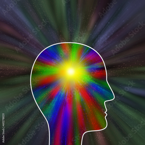 Illustration: Colorful explosion of thought or creativity Colorful explosion of thought or creativity