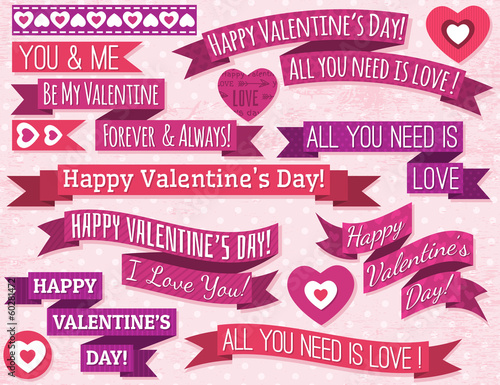 Vector: A set of valentine's design, vector A set of valentine's design, vector