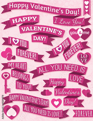Vector: A set of valentine's design, vector A set of valentine's design, vector
