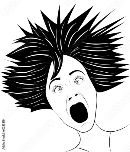 Vector: Screaming women Screaming women