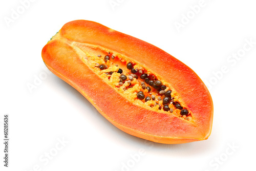 Photo: Papaya fruit isolated Papaya fruit isolated