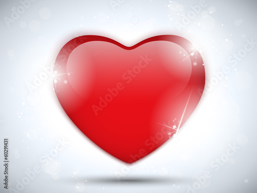 Vector: Glass Red Glossy Heart Glass Red Glossy Heart