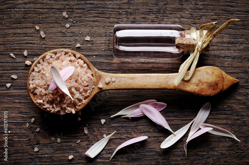 Photo: Sea salt and aroma oil Sea salt and aroma oil