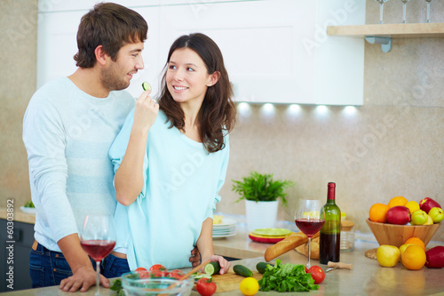 Photo: Couple in the kitchen Couple in the kitchen