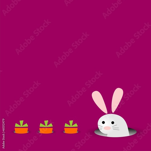 Vector: conejito con zanahorias conejito con zanahorias