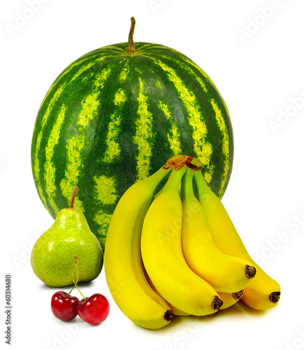 Photo: Isolated image of different fruits closeup Isolated image of different fruits closeup
