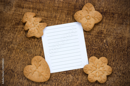 Photo: Cookies with a lined paper piece Cookies with a lined paper piece