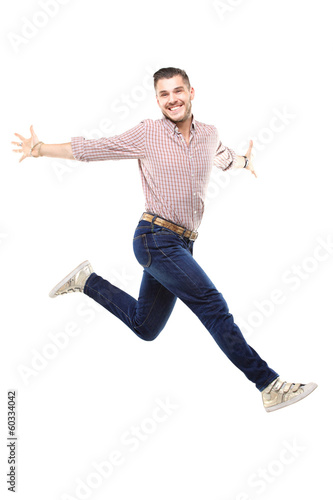 Photo: Handsome man jumping Handsome man jumping