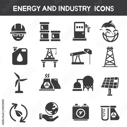 Vector: energy icons, industry icons, power icons energy icons, industry icons, power icons