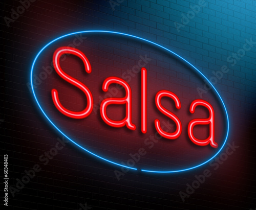 Illustration: Salsa concept. Salsa concept.