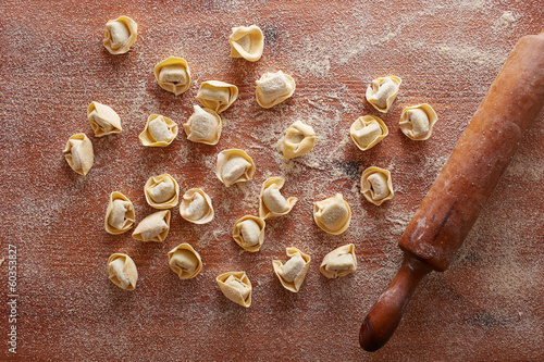 Photo: Handmade italian tortellini pasta Handmade italian tortellini pasta