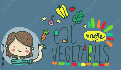 Illustration: mangia più verdure mangia più verdure