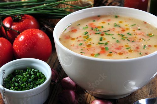 Photo: Vegetables soup bowl Vegetables soup bowl