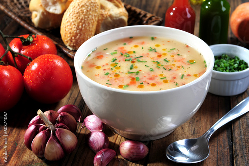 Photo: Vegetables soup bowl Vegetables soup bowl