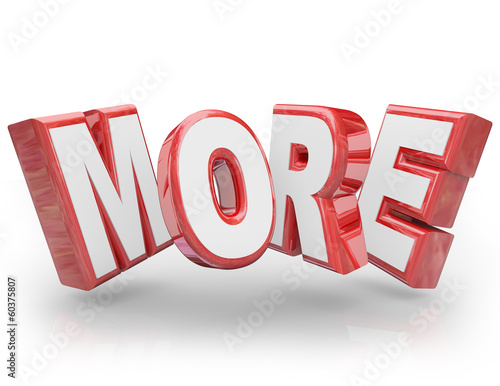 Illustration: More 3D Word Increase Improve Larger Bigger Demand More 3D Word Increase Improve Larger Bigger Demand