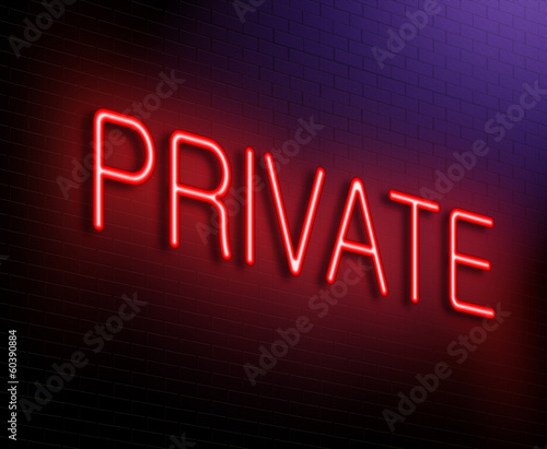 Illustration: Private concept. Private concept.