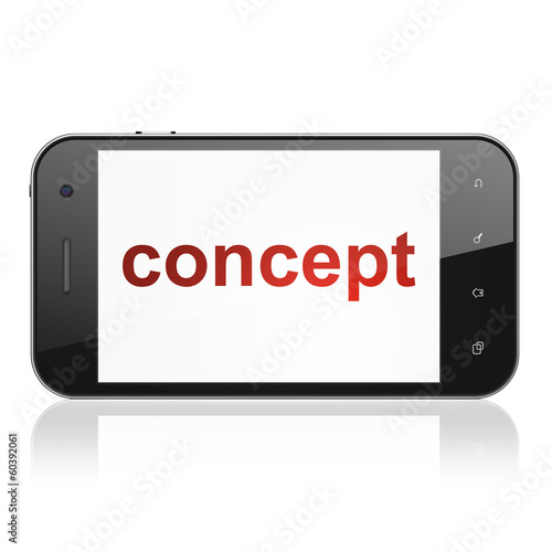 Illustration: Marketing concept: Concept on smartphone Marketing concept: Concept on smartphone