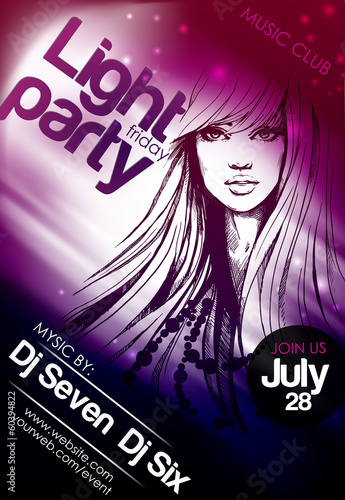 Party poster. Vector