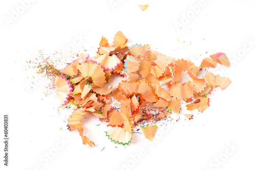 Photo: Colorful chips from pencils Colorful chips from pencils