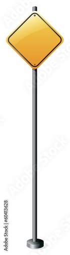 Vector: An empty diamond signboard An empty diamond signboard