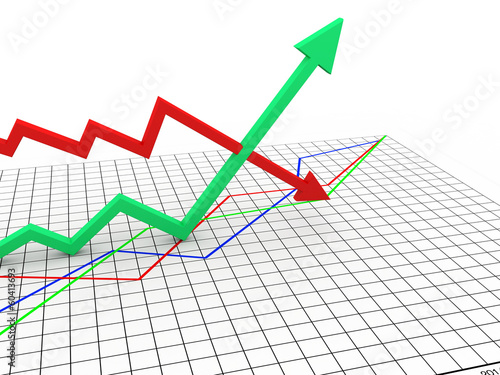 Illustration: inflation and deflation graph inflation and deflation graph