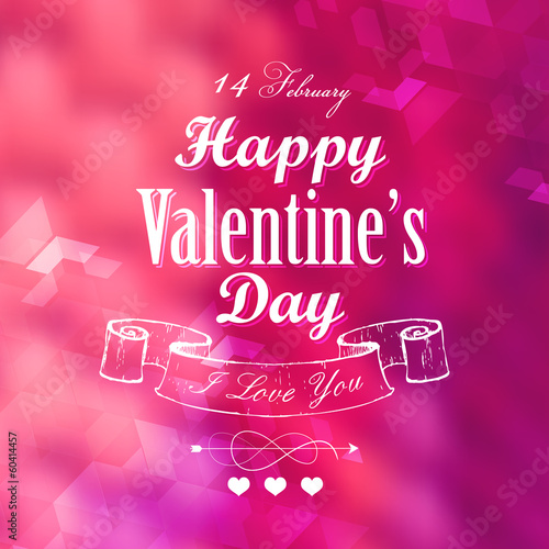 Vector: Happy Valentines Typography Background Happy Valentines Typography Background