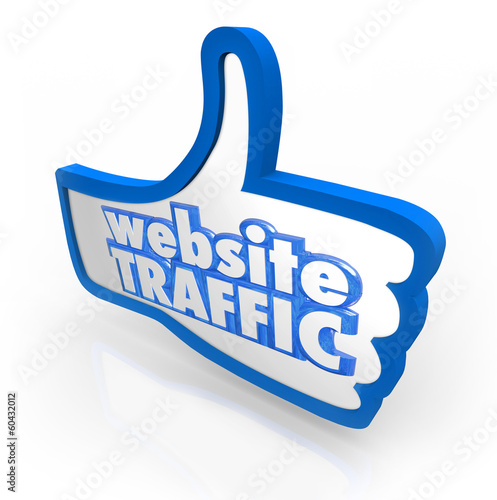 Illustration: Website Traffic Thumb Up Increase Visitors Online Reputation Website Traffic Thumb Up Increase Visitors Online Reputation