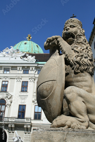 Photo: Statue of Lion near Hofburg Palace Wien Statue of Lion near Hofburg Palace Wien