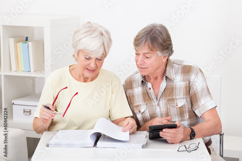 Photo: Senior Couple Doing Their Finances Senior Couple Doing Their Finances
