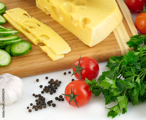 Photo: Organic vegetable background Organic vegetable background