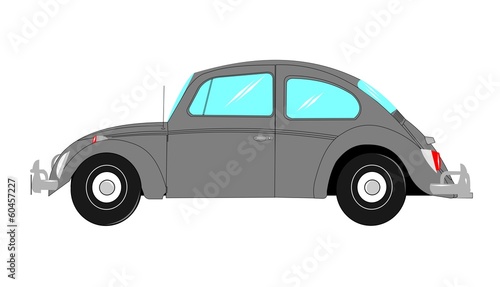 Illustration: vintage beetle car vintage beetle car