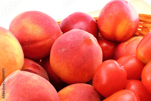 Photo: Peaches and tomatoes Peaches and tomatoes
