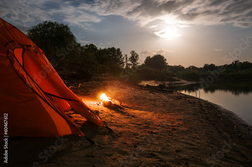 Photo: camping at night camping at night