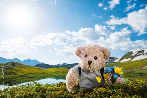 Photo: teddy bear hiking teddy bear hiking