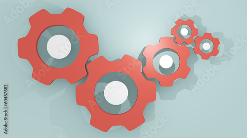 Illustration: gears mechanism gears mechanism